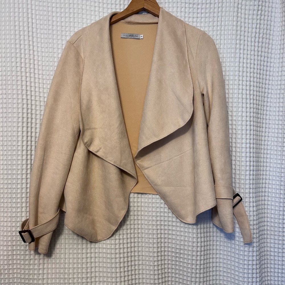 Miss Sparkling Blazer Beige Size Small